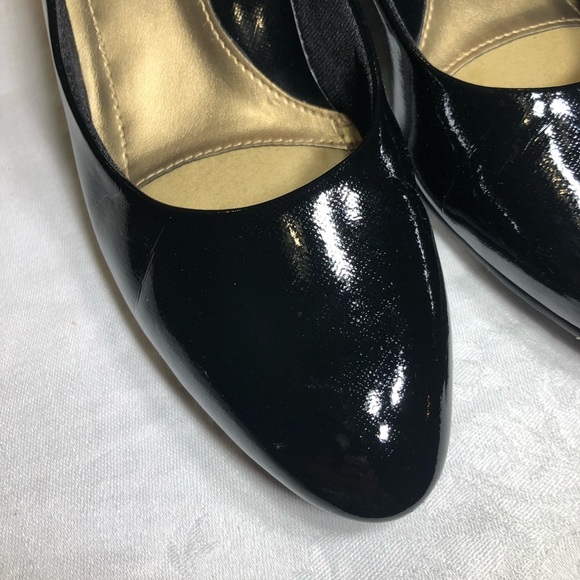 Soft Style Deanna Cross Hatch Patent/Silver Heels - Picture 3 of 9